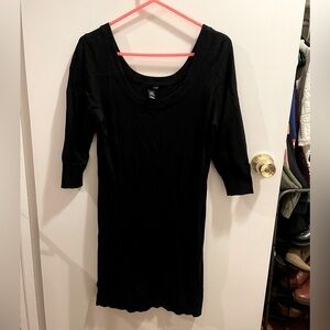 H&M Black Sweater Mini Dress